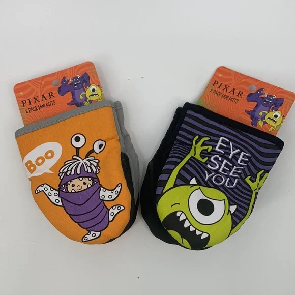 NWT Disney Halloween Pixar 2 mini mitts Monsters Inc - Picture 3 of 3